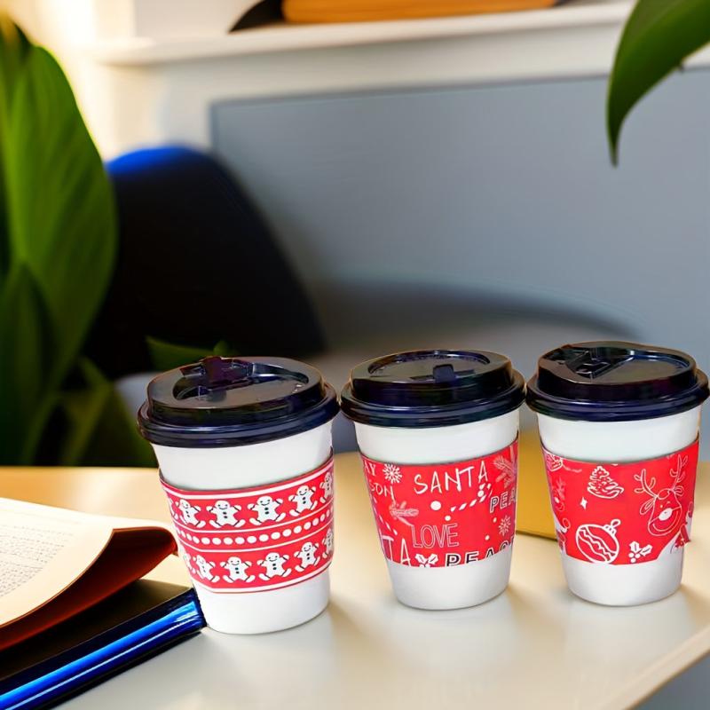 40pcs Christmas Coffee Cup Covers - Fits 12oz To 20oz Cups