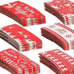 40pcs Christmas Coffee Cup Covers - Fits 12oz To 20oz Cups