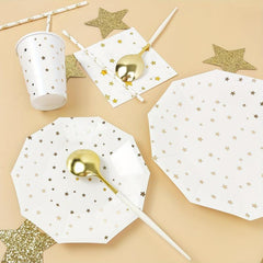 Disposable Dinnerware Set Paper Dinner Plates and Napkins Cups Party Decoration