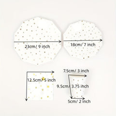 Disposable Dinnerware Set Paper Dinner Plates and Napkins Cups Party Decoration