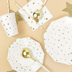 Disposable Dinnerware Set Paper Dinner Plates and Napkins Cups Party Decoration