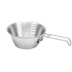4pcs Stainless Steel Camping Cups & Bowl Set with Storage Bag