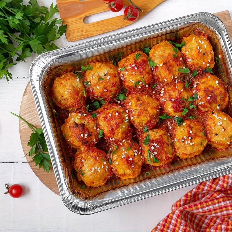 Disposable Aluminum Foil Dinner Box Half Size Steam Table Deep Pot