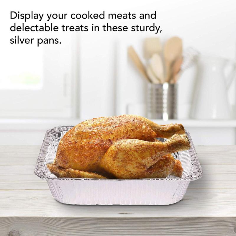 Disposable Aluminum Foil Dinner Box Half Size Steam Table Deep Pot
