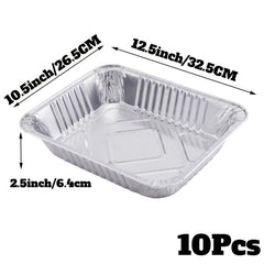 Disposable Aluminum Foil Dinner Box Half Size Steam Table Deep Pot