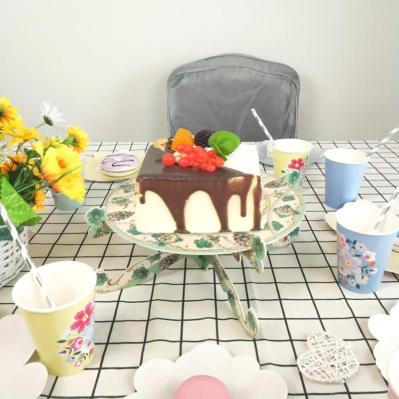 2-Tier Double-Sided Disposable Cupcake Stand for Birthday Party