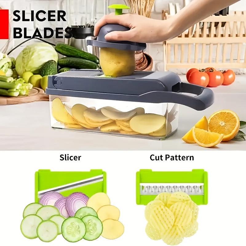 Vegetable Chopper Onion Chopper 16 In 1 Food Cutter & Dicing