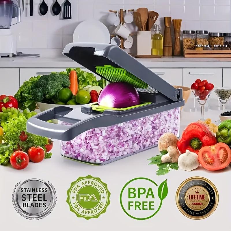 Vegetable Chopper Onion Chopper 16 In 1 Food Cutter & Dicing