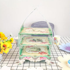 1pc Paper Birdcage Cake Stand Three layer Birthday Party Wedding Dessert Table