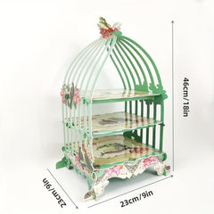 1pc Paper Birdcage Cake Stand Three layer Birthday Party Wedding Dessert Table