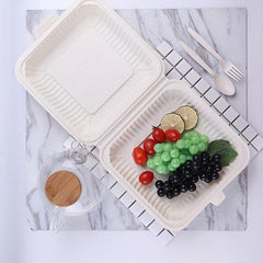 1000ml Biodegradable Clamshell Food Containers with Lid