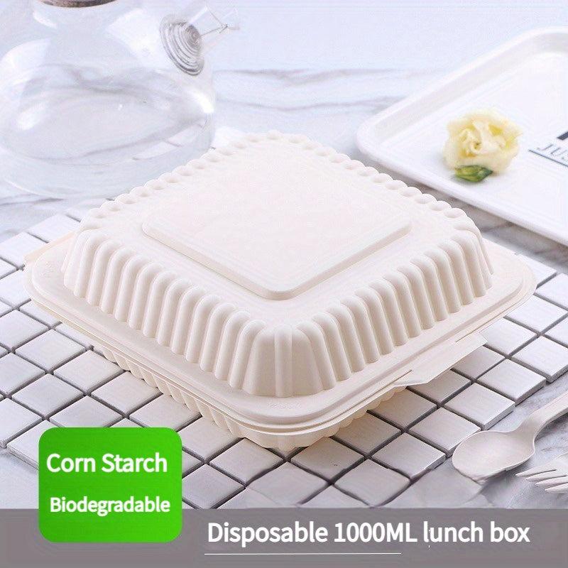 1000ml Biodegradable Clamshell Food Containers with Lid