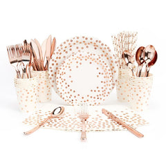Disposable Party Dinnerware Set with Napkins Cups