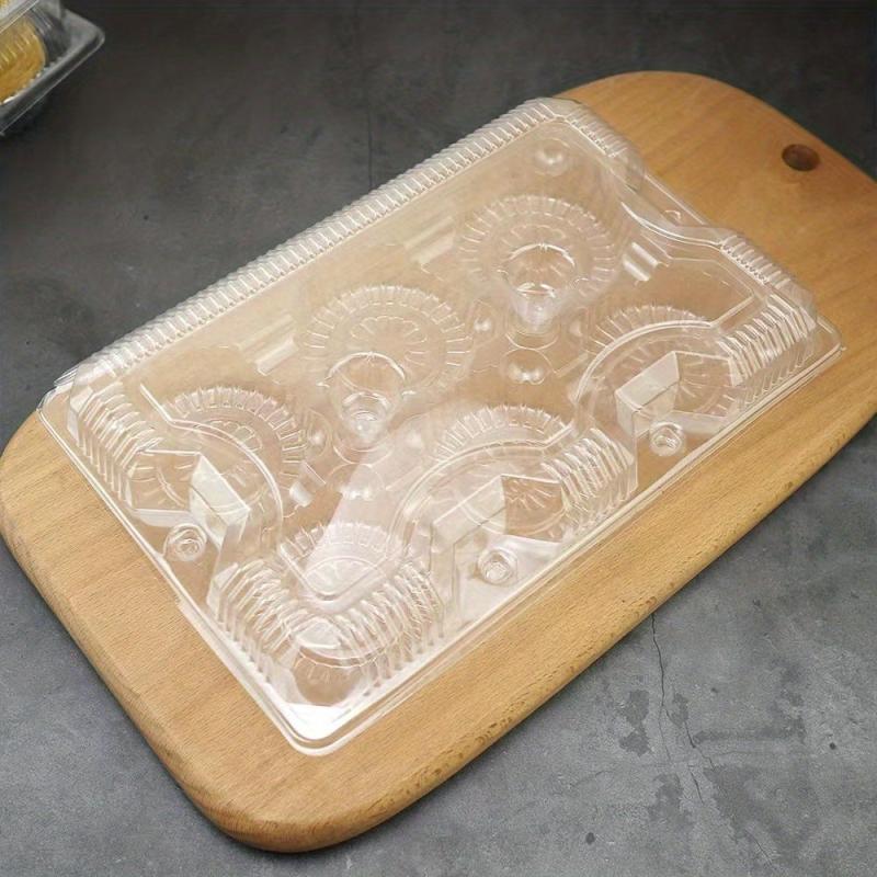 20pcs Transparent Egg Tart Puff Packaging Box Disposable Blister Packaging