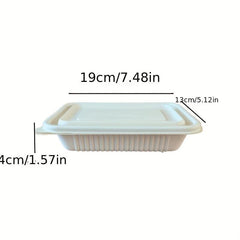 100 Sets Degradable Cornstarch To Go Food Containers