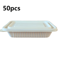100 Sets Degradable Cornstarch To Go Food Containers