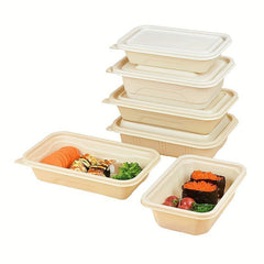 100 Sets Degradable Cornstarch To Go Food Containers