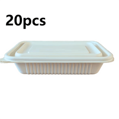100 Sets Degradable Cornstarch To Go Food Containers