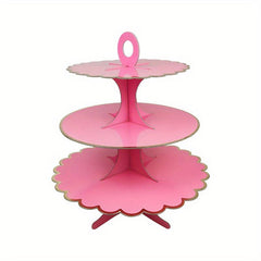Disposable Paper Cake Stand 3 Tier Cupcake Stand Cardboard Dessert Tree Display