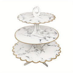 Disposable Paper Cake Stand 3 Tier Cupcake Stand Cardboard Dessert Tree Display
