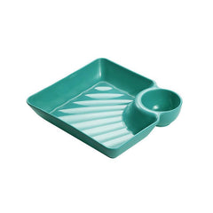 Dumpling Plate With Sauce Dish Square Serving Platter