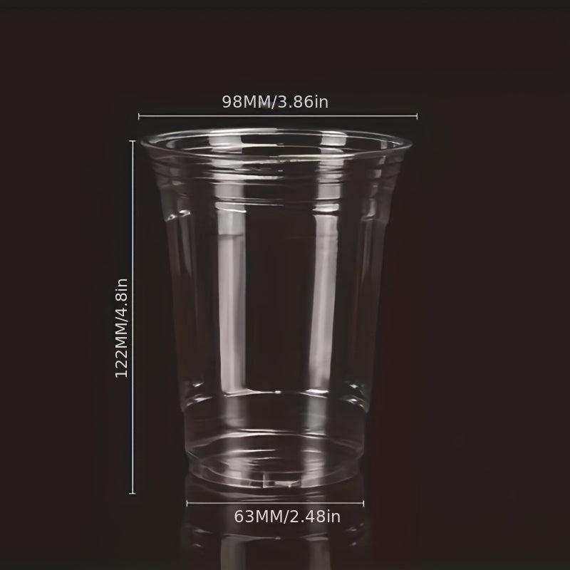 100pcs 16 Oz Disposable Cold Drink Cups for Bubble Tea