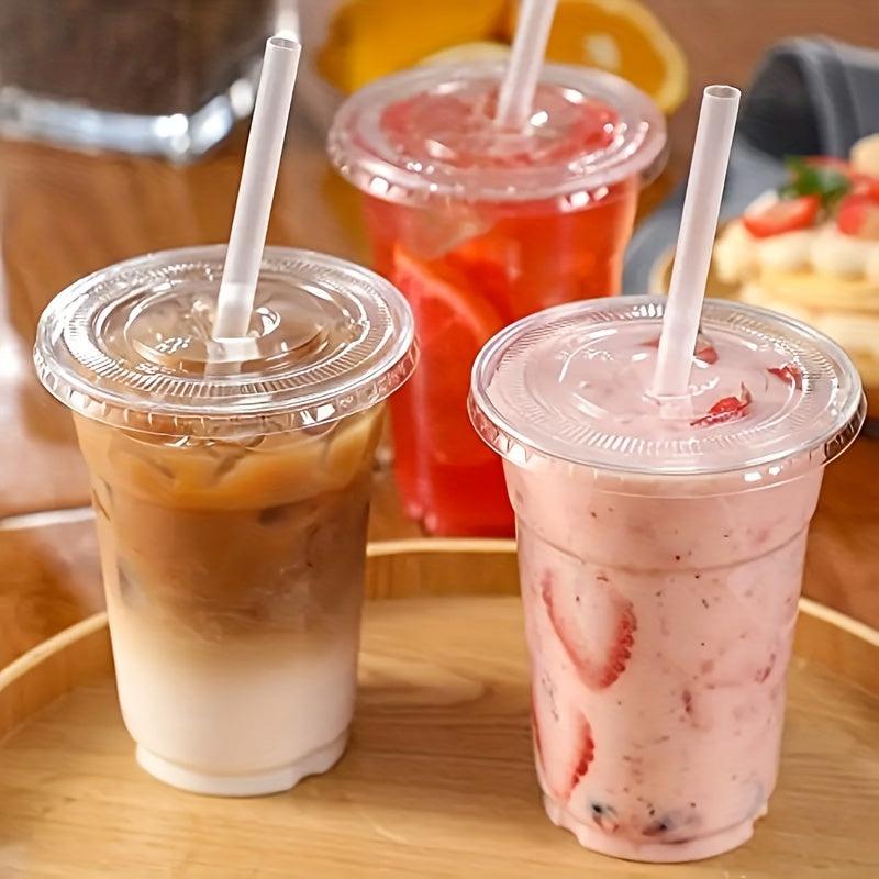 100pcs 16 Oz Disposable Cold Drink Cups for Bubble Tea