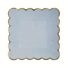 8pcs Disposable Paper Plate Afternoon Tea Party Cake Plate Solid Square Plates