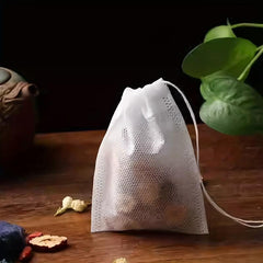 50 Pcs Nonwoven Tea Bags Disposable Decoction Packets Kitchen Supplies