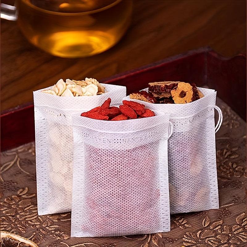 50 Pcs Nonwoven Tea Bags Disposable Decoction Packets Kitchen Supplies