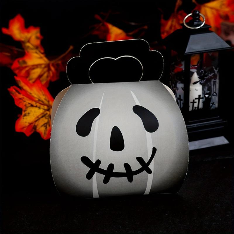 10pcs Halloween Cardboard Treat Boxes for Party Favor Supplies