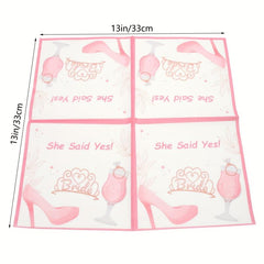 20Pcs Bachelor Party Crown Napkins for Bathroom Hotel Kitchen Party