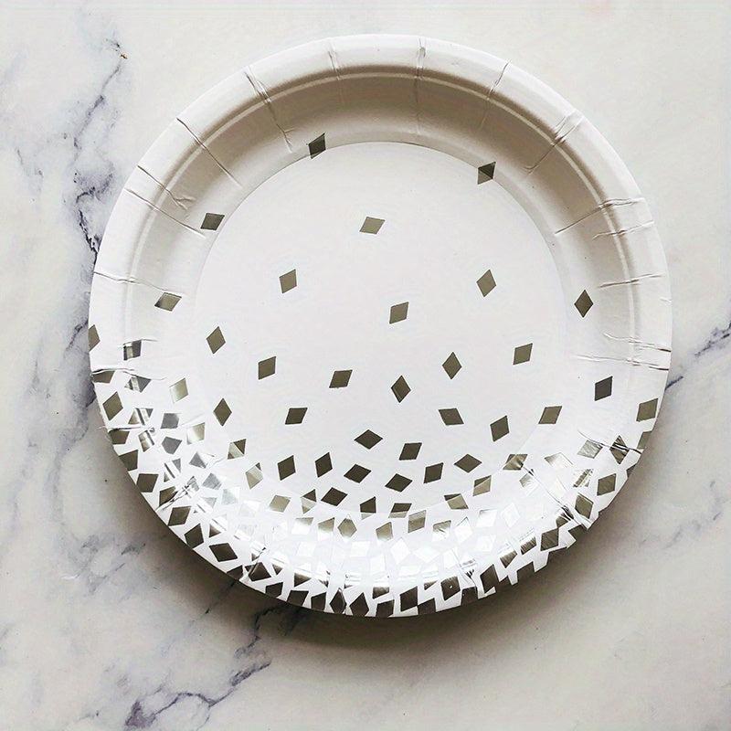 16pcs Disposable Dinnerware Set Paper Plates Napkins Cups Party Decoration