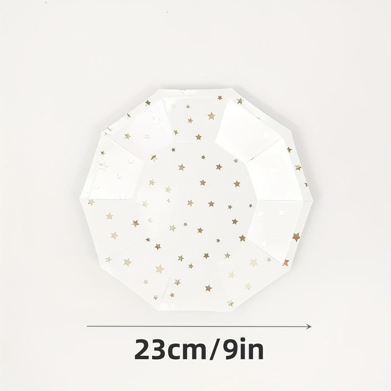 16pcs Disposable Dinnerware Set for Wedding Party Decoration