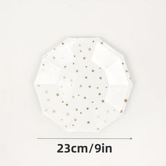 16pcs Disposable Dinnerware Set for Wedding Party Decoration