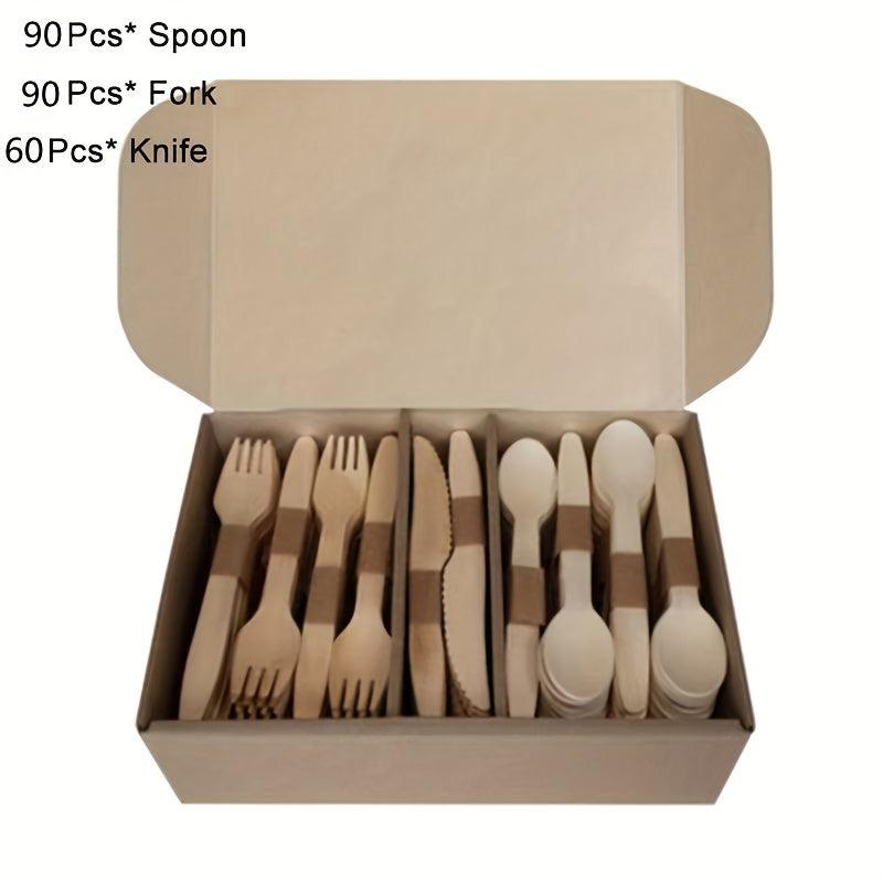 240pcs Biodegradable Outdoor Camping Tableware Set