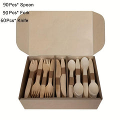 240pcs Biodegradable Outdoor Camping Tableware Set