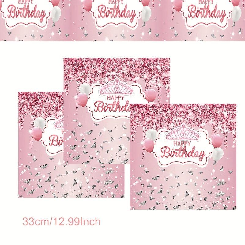 Birthday Party Tableware Set Purple Plates Cups Napkins Baby Shower Decor
