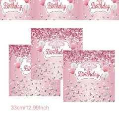 Birthday Party Tableware Set Purple Plates Cups Napkins Baby Shower Decor
