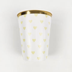 8 Pcs Disposable Paper Cups for Cold Drinks and Cake, Eco-Friendly