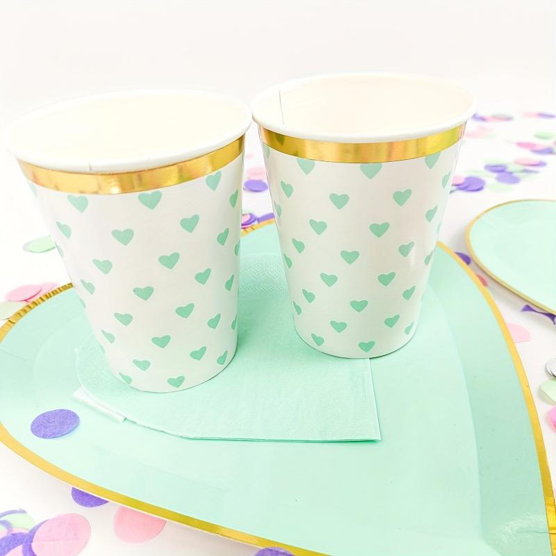8 Pcs Disposable Paper Cups for Cold Drinks and Cake, Eco-Friendly