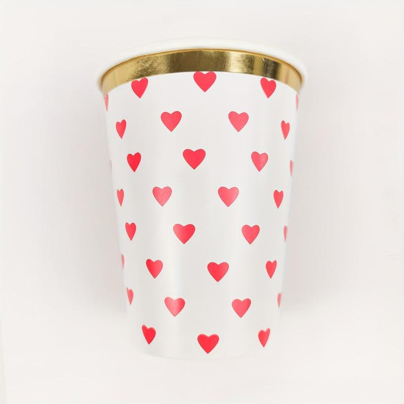 8 Pcs Disposable Paper Cups for Cold Drinks and Cake, Eco-Friendly