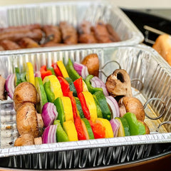 8pcs Heavy Duty Aluminum Pans with Foil Lids 9x13 Inches