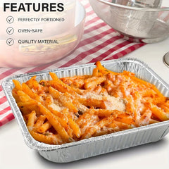 8pcs Heavy Duty Aluminum Pans with Foil Lids 9x13 Inches