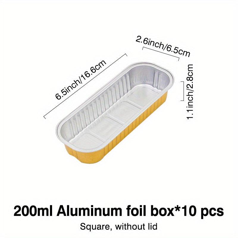 10pcs Aluminum Foil Pans Disposable Foil Food Containers Thickened Tin Foil Pans