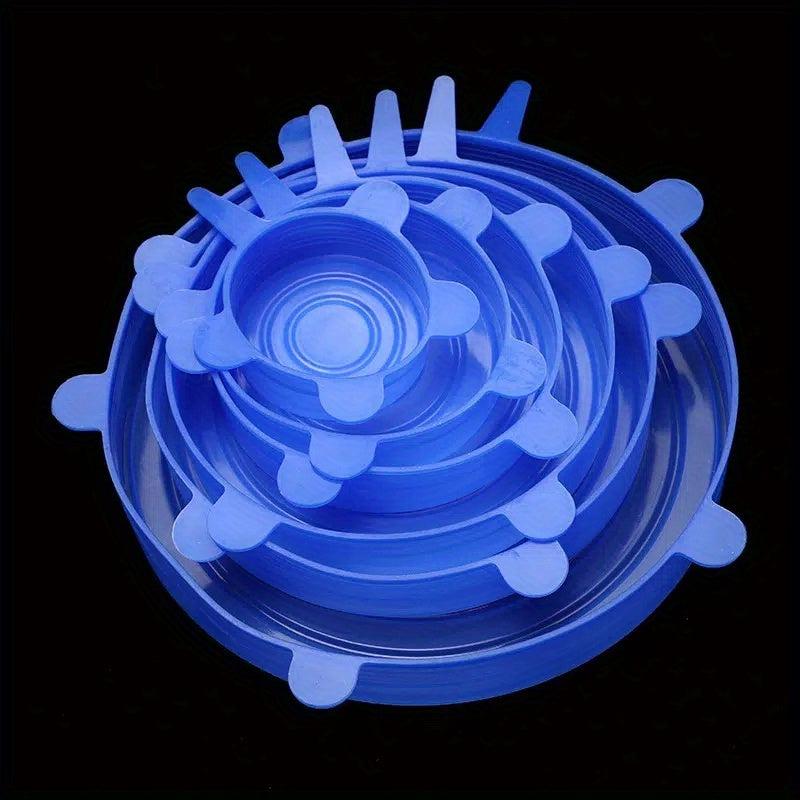 6pcs Silicone Fresh keeping Cover Vacuum Cover Sealed Fresh keeping Cover