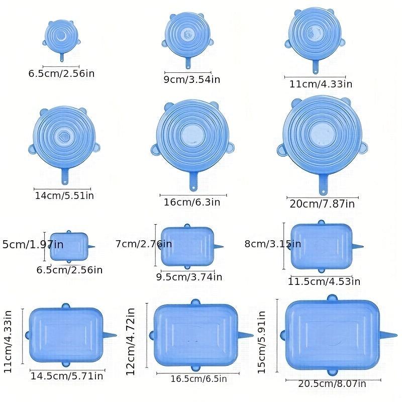 6pcs Silicone Fresh keeping Cover Vacuum Cover Sealed Fresh keeping Cover