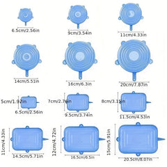 6pcs Silicone Fresh keeping Cover Vacuum Cover Sealed Fresh keeping Cover