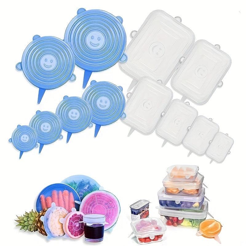 6pcs Silicone Fresh keeping Cover Vacuum Cover Sealed Fresh keeping Cover