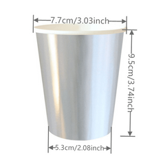 8pcs Disposable Bronzing Paper Tableware Set Party Supplies